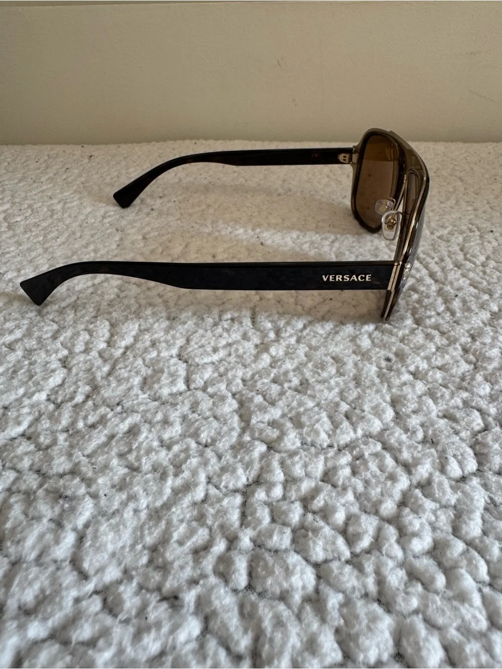 NWOT Versace 2199 Flat Top Aviator Polarized Sunglasses
